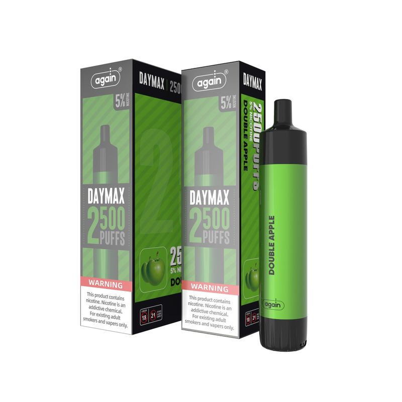 Double Apple 2500 Puff Disposable Vape , DAYMAX Puff Pod Device SGS